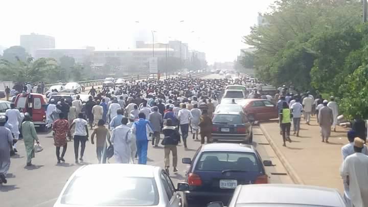 free zakzaky protest in abuja on 10th jan, killed by police